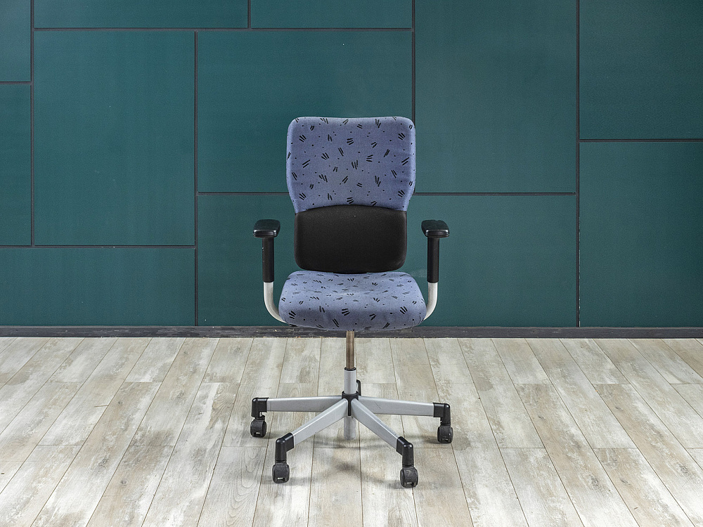 Офисное кресло для персонала на колесах Steelcase Ткань Синий; Серый Франция_КПТН1-15071