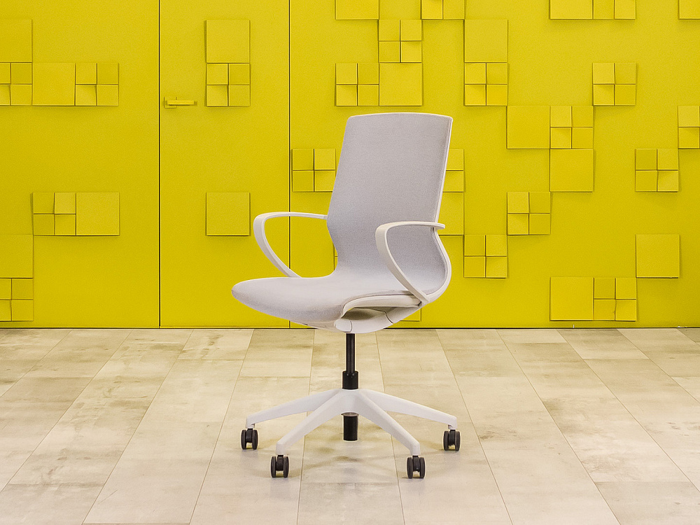 Офисное кресло для персонала на колесах MARICS W Profoffice Ткань Серый Италия_КПТС-300524