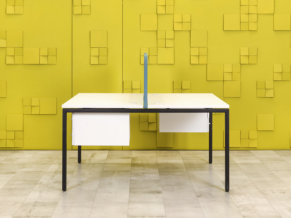 Комплект офисной мебели стол с тумбой  ЛДСП Белый  ГКБ-26016