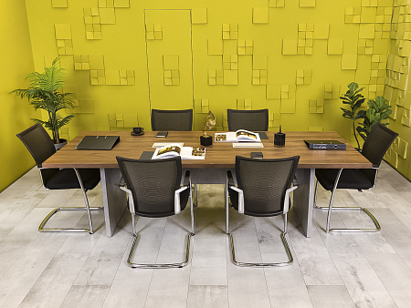 Офисный стол для переговоров ЛДСП Орех  СГПХ-05125