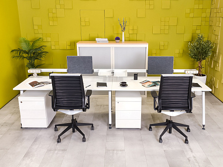 Комплект офисной мебели на 2 человека Herman Miller ДСП Белый США_ГКБ2-111122