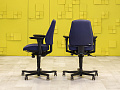 Офисное кресло для персонала на колесах  Kinnarps Ткань Синий Швеция  КПТН-03025