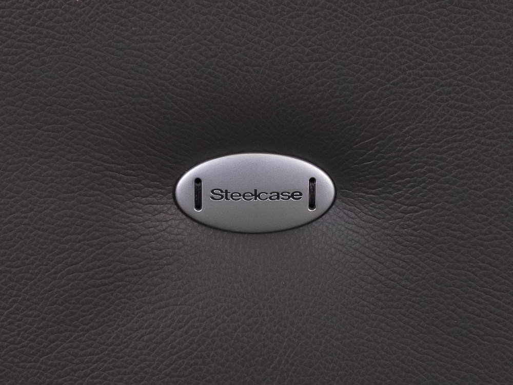 Офисное кресло руководителя на колесах Please 1 Steelcase Кожа Коричневый Германия  КРКК1-30125