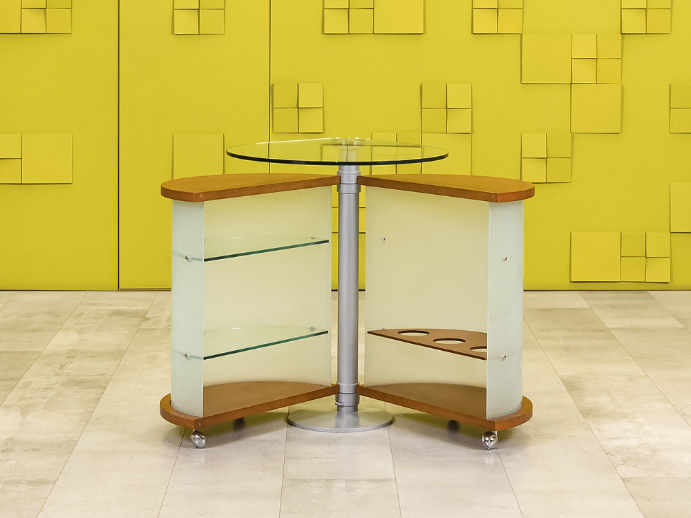 Журнальный столик Стекло Орех  СЖКС-25046