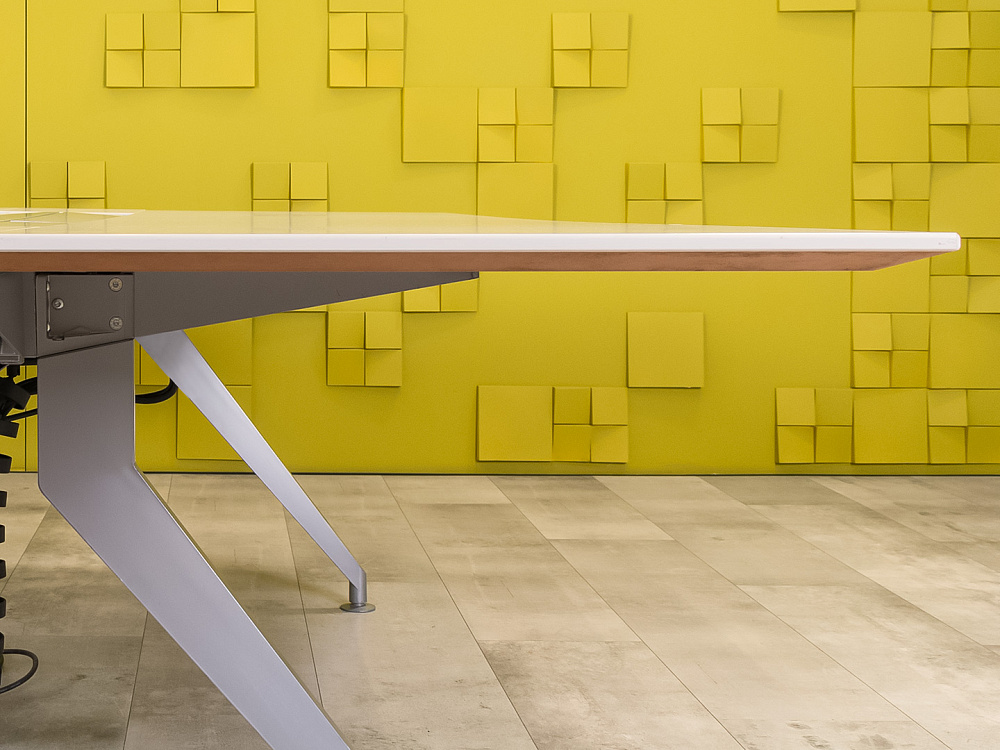 Офисный стол для переговоров Steelcase 2450x1500x720 МДФ Белый Франция_СГПБ-281223