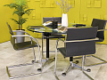 Офисный стол для переговоров Burdick Herman Miller 1200x1200x750 Стекло США_СГКС-030823