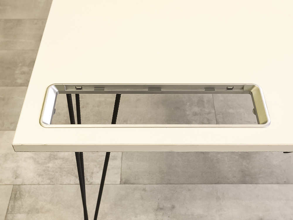 Офисный стол угловой  ЛДСП Белый   СПУБ1-24025