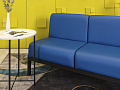 Офисный диван Сандра Кожзам Синий Россия  ДНКН-27046