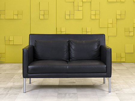 Комплект мягкой мебели WALTER KNOLL 1300x690 Кожа Чёрный Германия_ДНКЧК-190124