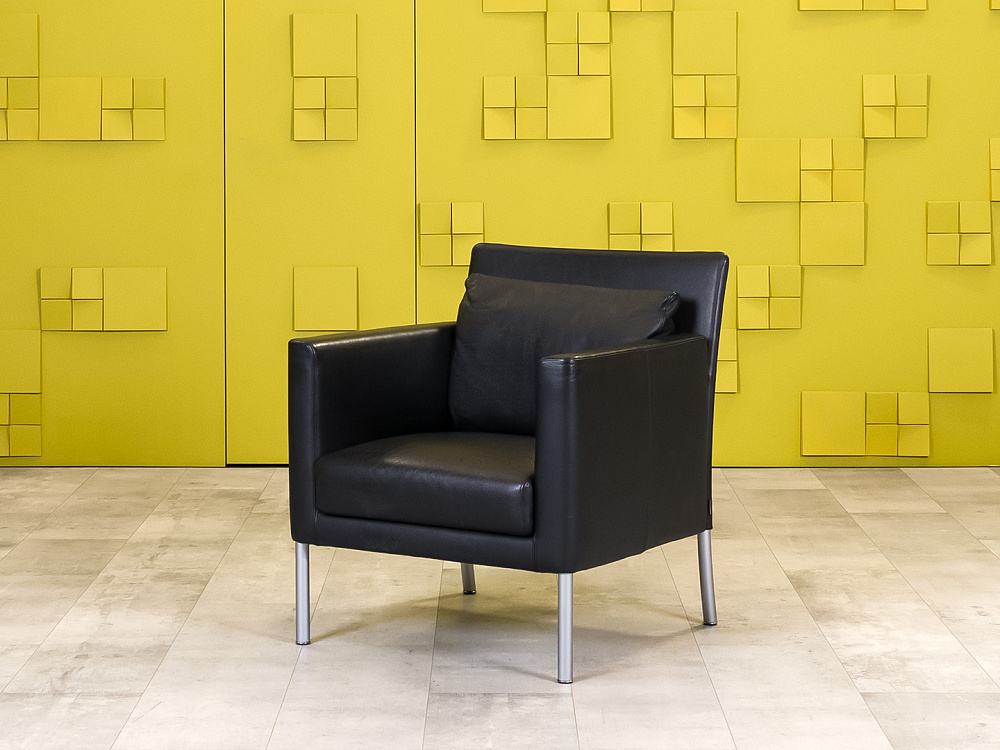Комплект мягкой мебели WALTER KNOLL 1300x690 Кожа Чёрный Германия_ДНКЧК-190124