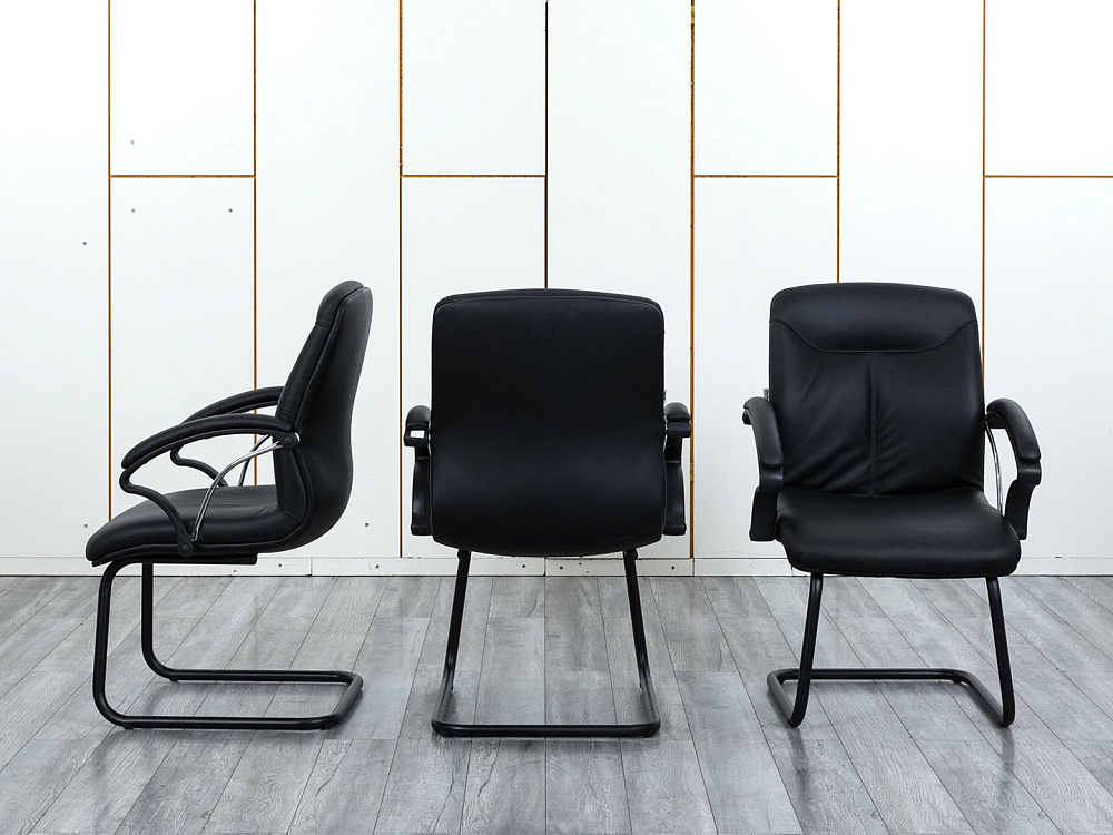 Конференц кресло для переговорной  Черный Кожа SAFARI Maxus  (УДКЧ-04104)