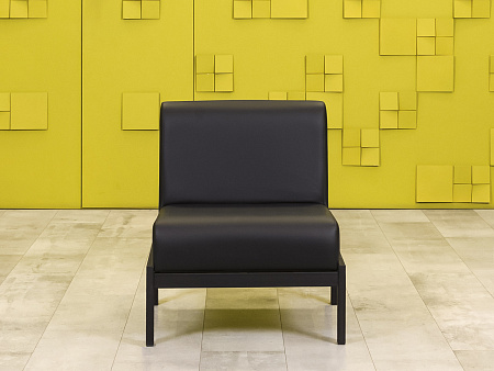 Мягкое кресло Лофт Сандра Кожзам Чёрный Россия  КНКЧ-18036