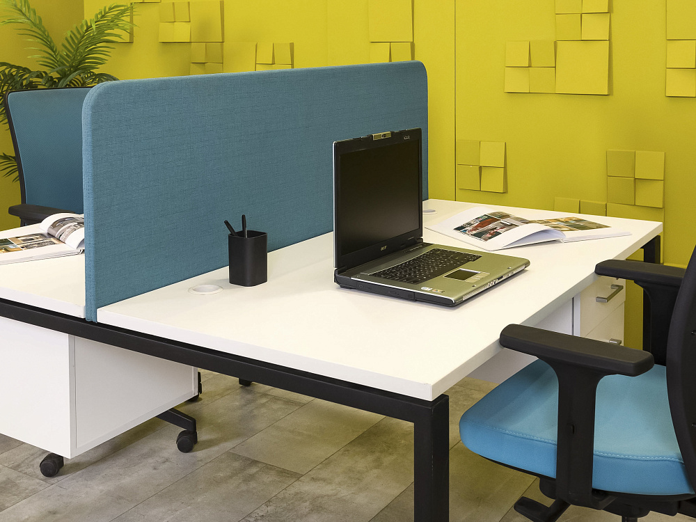 Комплект офисной мебели стол с тумбой  ЛДСП Белый  ГКБ-26016