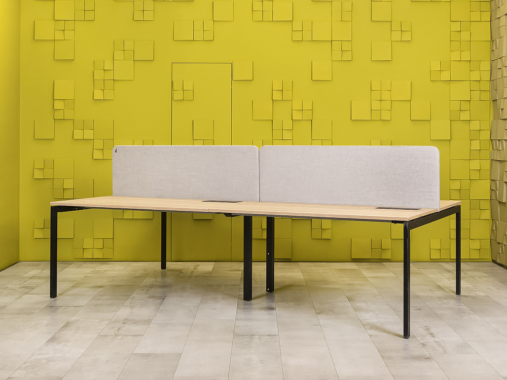 Комплект офисной мебели стол с тумбой  Kinnarps ЛДСП Зебрано Швеция  ГКЗ-14016