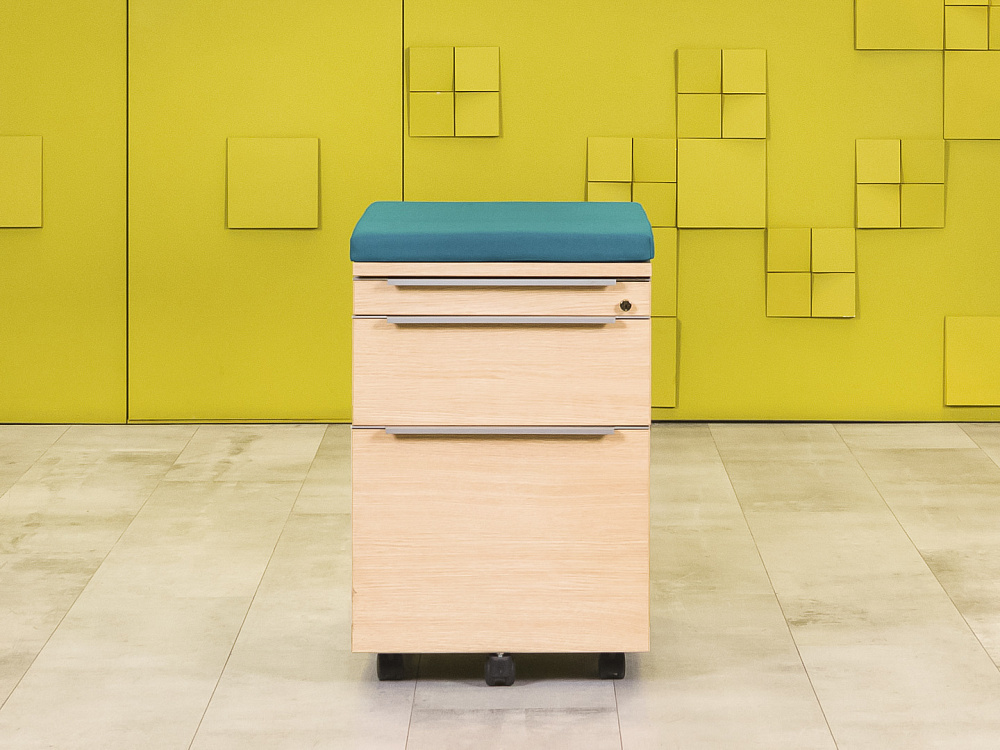 Офисная тумба выкатная  HAWORTH ЛДСП Зебрано США  ТВ3ЯЗ1-29105