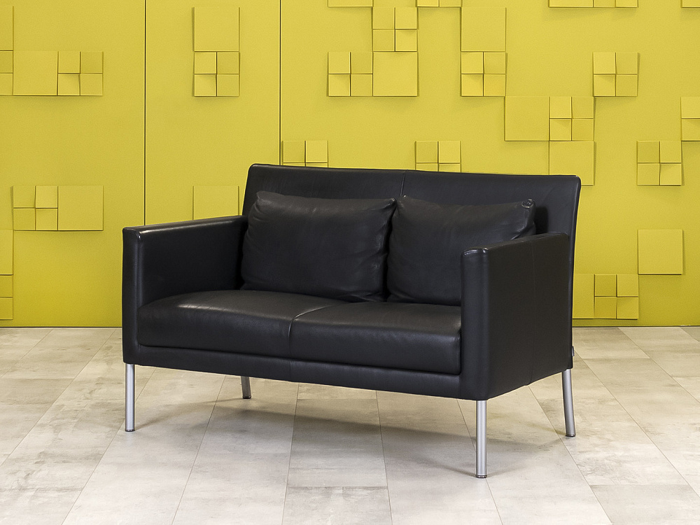 Комплект мягкой мебели WALTER KNOLL 1300x690 Кожа Чёрный Германия_ДНКЧК-190124