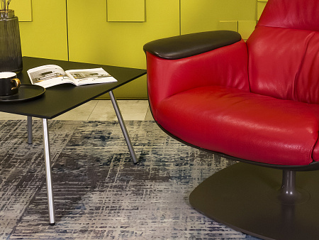 Мягкое кресло Massaud Lounge Chair Steelcase Кожа Красный США  КНКК-19125