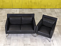 Комплект мягкой мебели WALTER KNOLL 1300x690 Кожа Чёрный Германия_ДНКЧК-190124