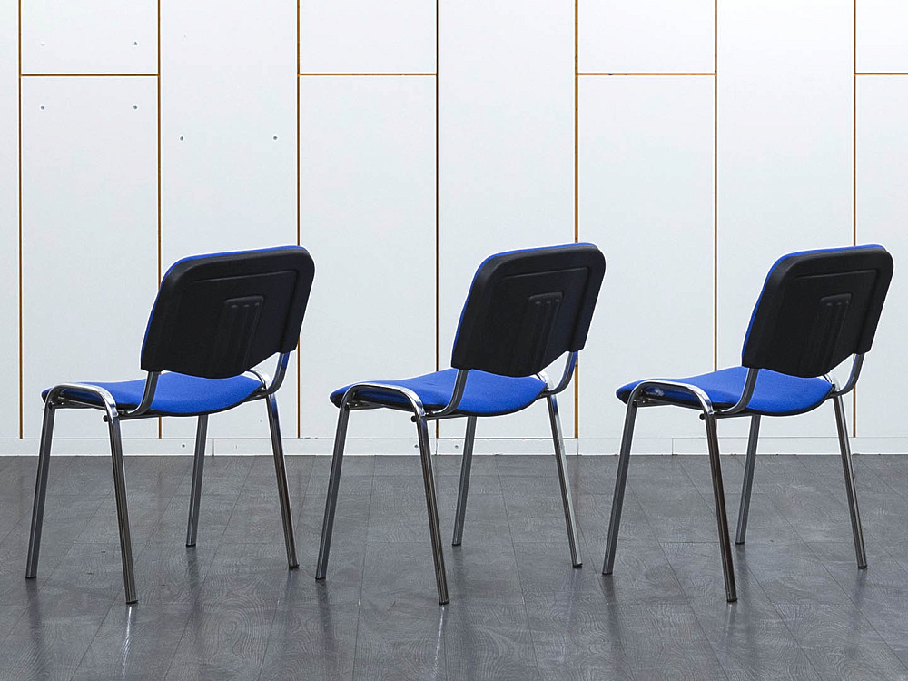 Офисный стул  Ткань/хром Синий ИЗО  (ИзоН(нтх))