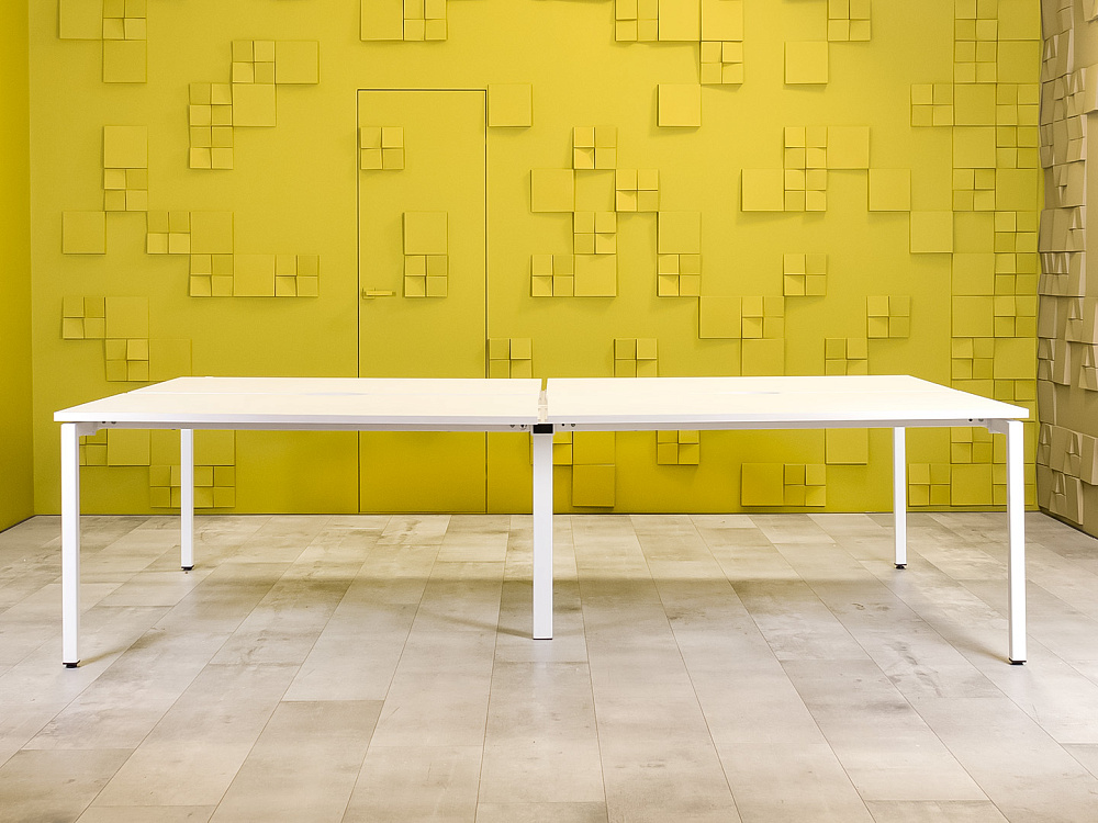 Комплект офисной мебели на 4 человека ЛДСП Белый Россия_ГКБ-190224