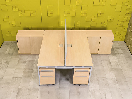 Комплект офисной мебели  HAWORTH ЛДСП Зебрано Германия  ГКЗ2-29105