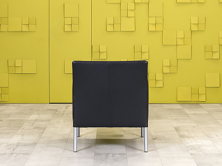 Комплект мягкой мебели WALTER KNOLL 1300x690 Кожа Чёрный Германия_ДНКЧК-190124