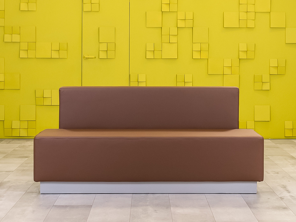 Офисный диван 1790x590 Экокожа Коричневый Россия_ДНКК-170524