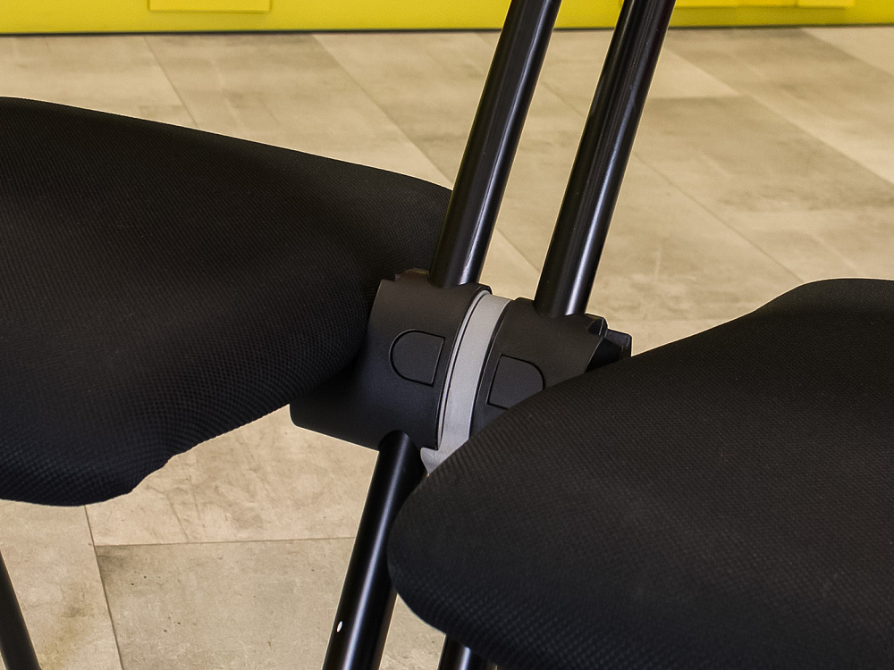 Конференц кресло для переговорной на ножках HAWORTH Ткань Чёрный; Красный Германия_КНТЧ-110823