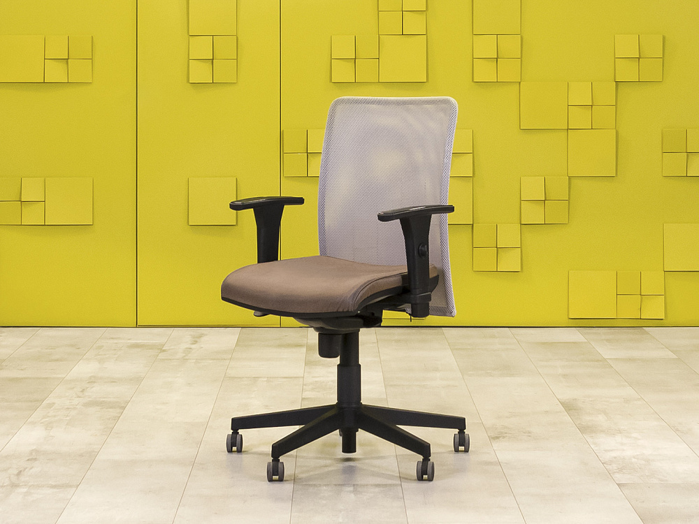 Офисное кресло для персонала на колесах FORSIT Ткань Серый Италия_КПТС1-250724