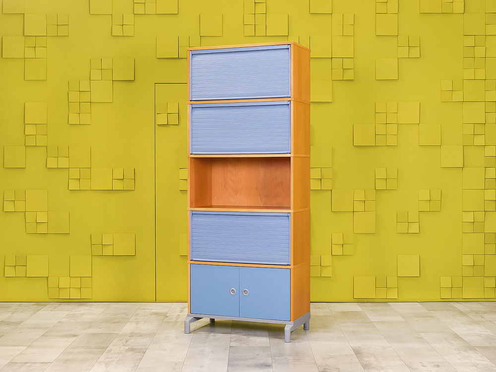 Шкаф для документов офисный IKEA ЛДСП Синий Швеция  ШДКН3-20025
