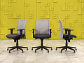 Офисное кресло для персонала на колесах FORSIT Ткань Серый Италия_КПТС2-250724