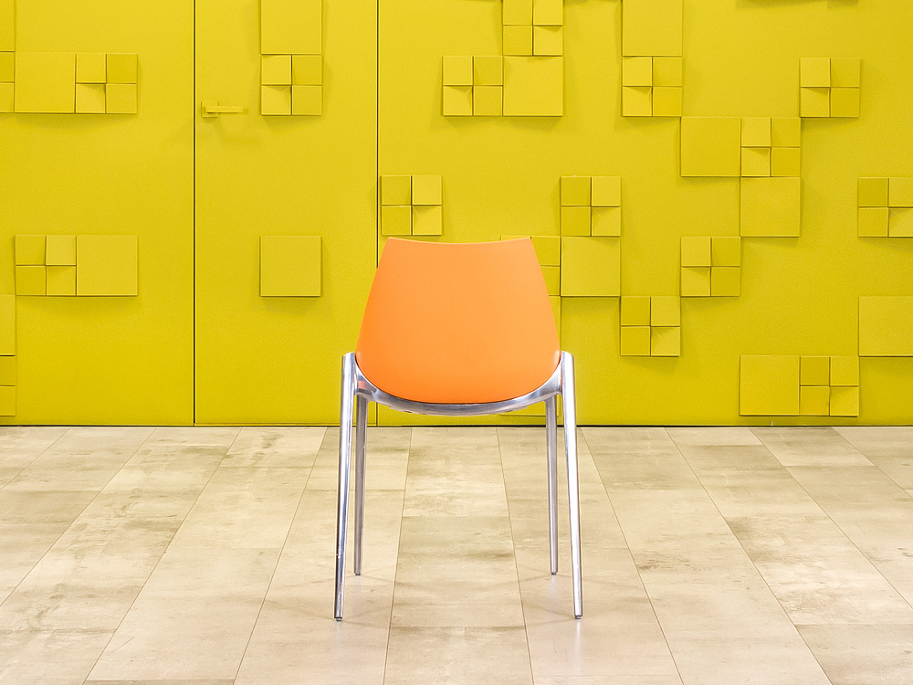 Офисный стул на ножках Hoop Пластик Оранжевый; Зелёный Италия_УНПО-26110