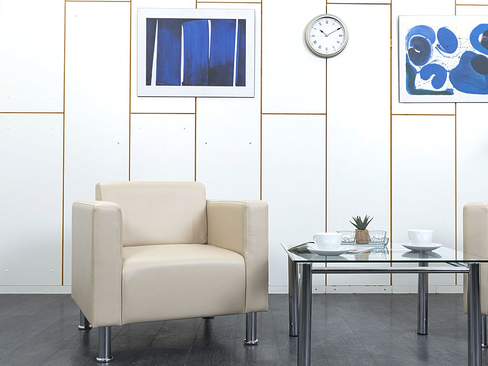 Мягкое кресло Май Кожзам Бежевый   (КНКБ-27010)