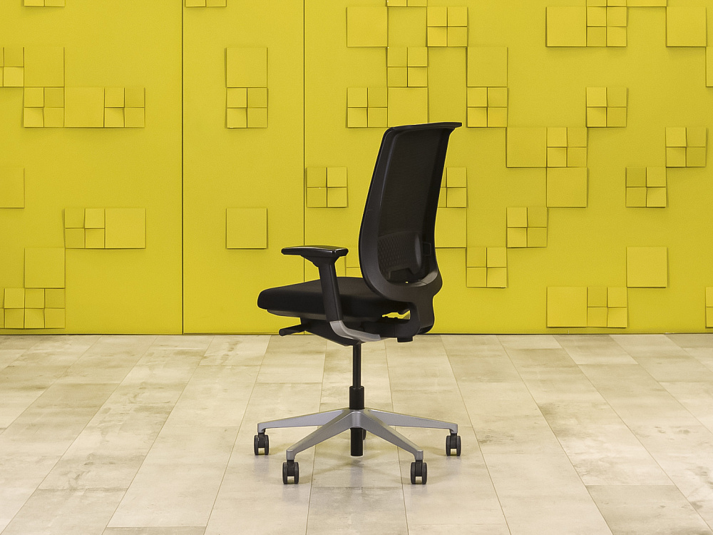 Офисное кресло для персонала на колесах Reply Steelcase Ткань Чёрный Франция  КПТЧ-30016