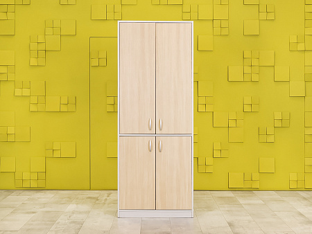 Шкаф для документов офисный ЛДСП Клен Россия  ШД4ДВ-17125