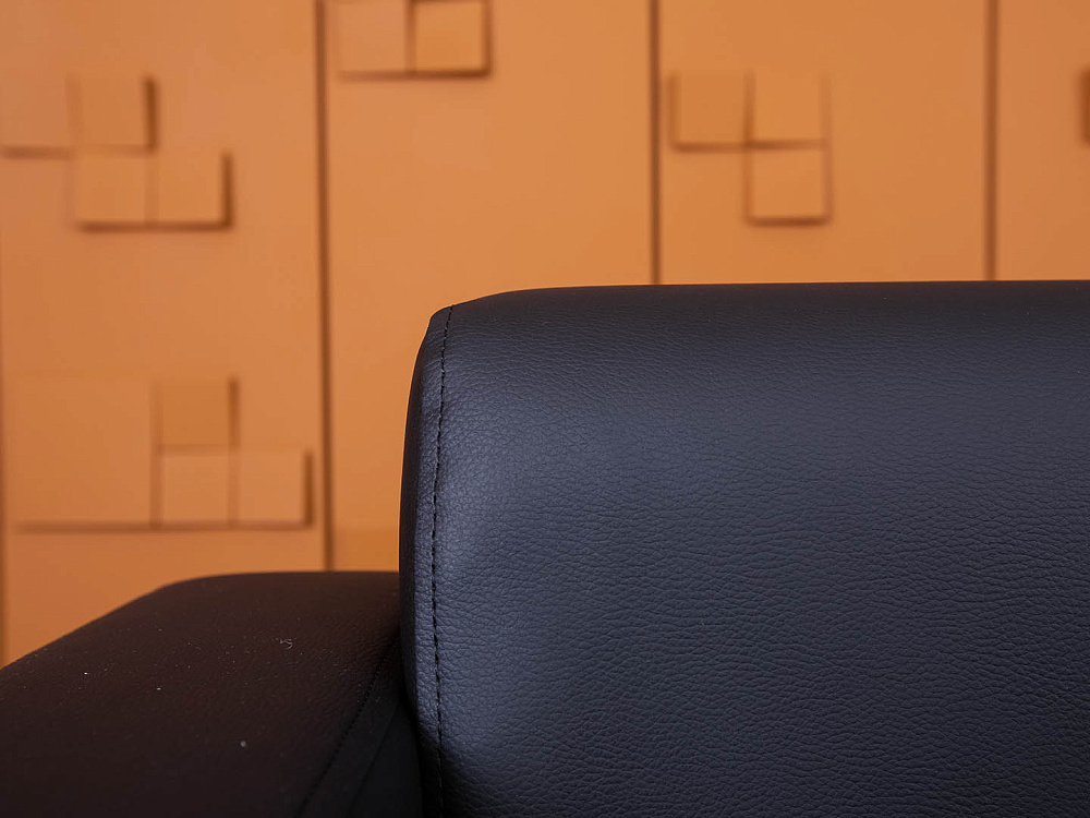 Офисный диван ДМебель Кожзам Черный   (ДНКЧ2-25094(нов))