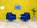 Комплект из 2-х мягких кресел Herman Miller 740x770 Ткань Синий США_КНТНК-160924