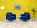 Комплект из 2-х мягких кресел Herman Miller 740x770 Ткань Синий США_КНТНК-160924