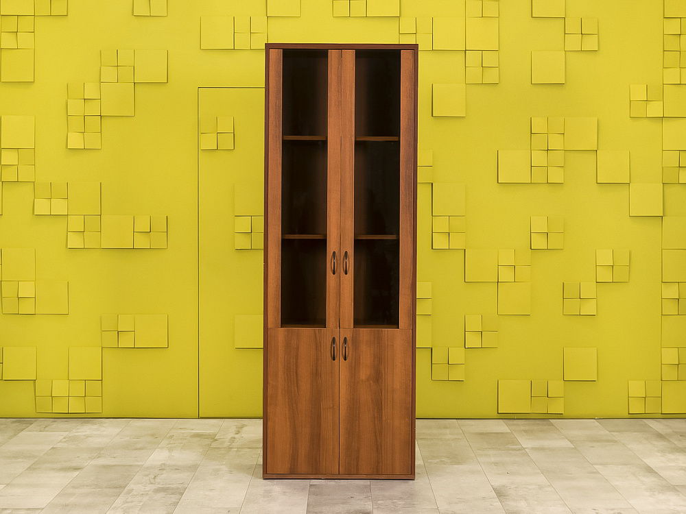 Шкаф для документов офисный  ЛДСП Вишня Россия  ШДКШ-12026