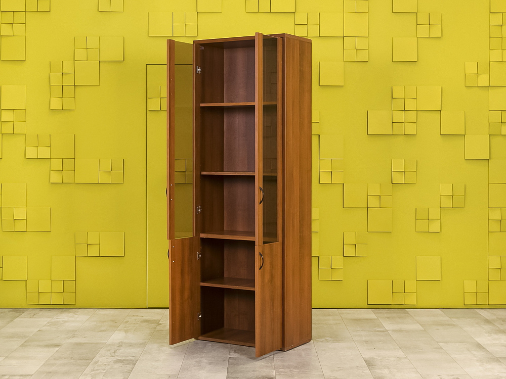 Шкаф для документов офисный  ЛДСП Вишня Россия  ШДКШ-12026