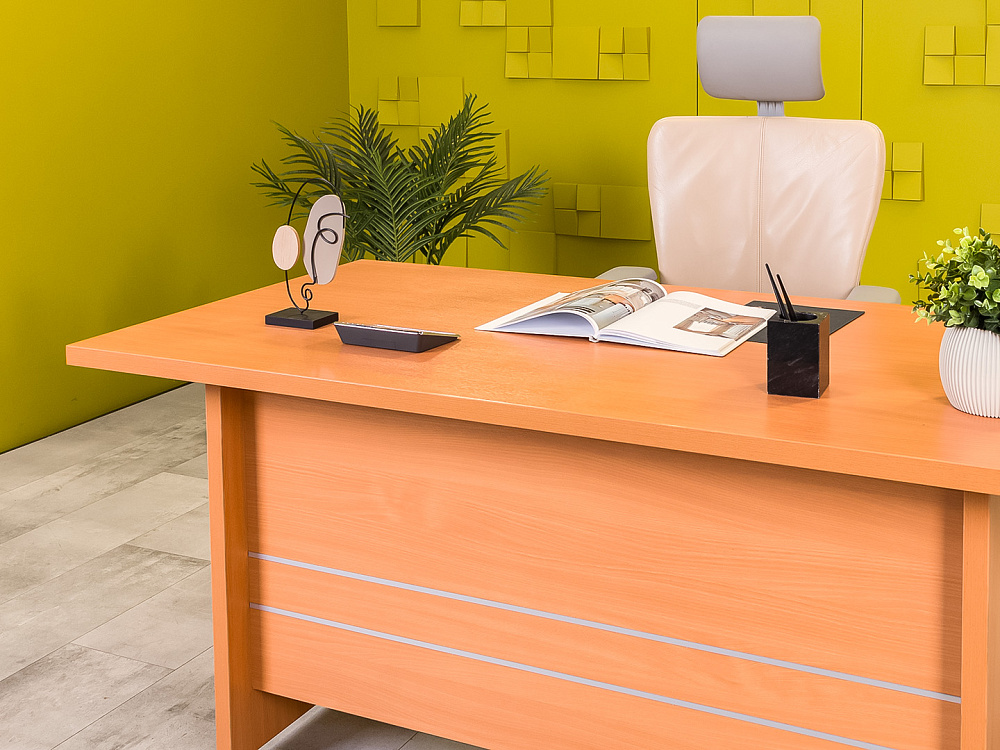 Стол для руководителя 1600x800 ЛДСП Ольха Россия_СРПЛ-250624