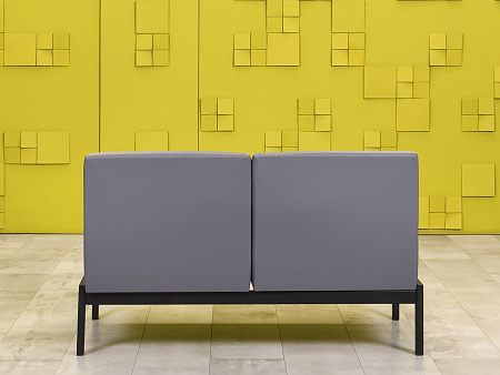 Офисный диван Лофт Сандра Кожзам Серый Россия  ДНКС-18036