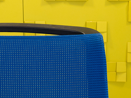 Офисное кресло для персонала на колесах Reply Air Steelcase Ткань Синий Франция_КПТН1-040824