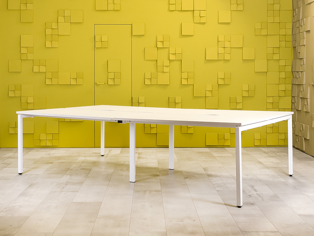 Комплект офисной мебели на 4 человека ЛДСП Белый Россия_ГКБ-190224