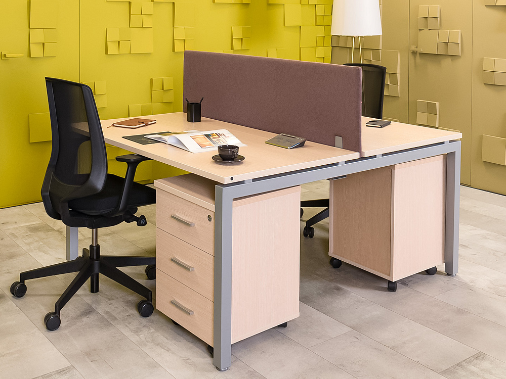 Комплект офисной мебели на 2 человека ЛДСП Зебрано Россия_ГКЗ-290324