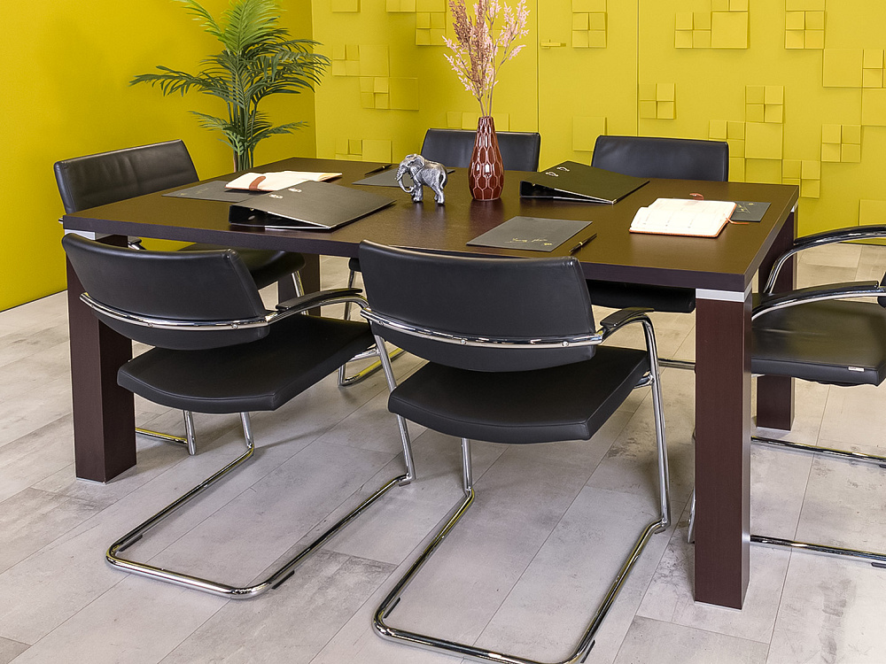 Офисный стол для переговоров 1800x900x730 Шпон Венге Импорт_СГПЕ-231223