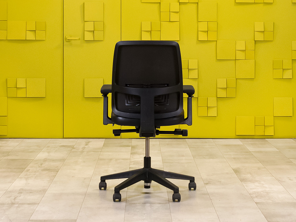 Офисное кресло для персонала на колесах HAWORTH Кожа Чёрный Германия_КПКЧ-171024