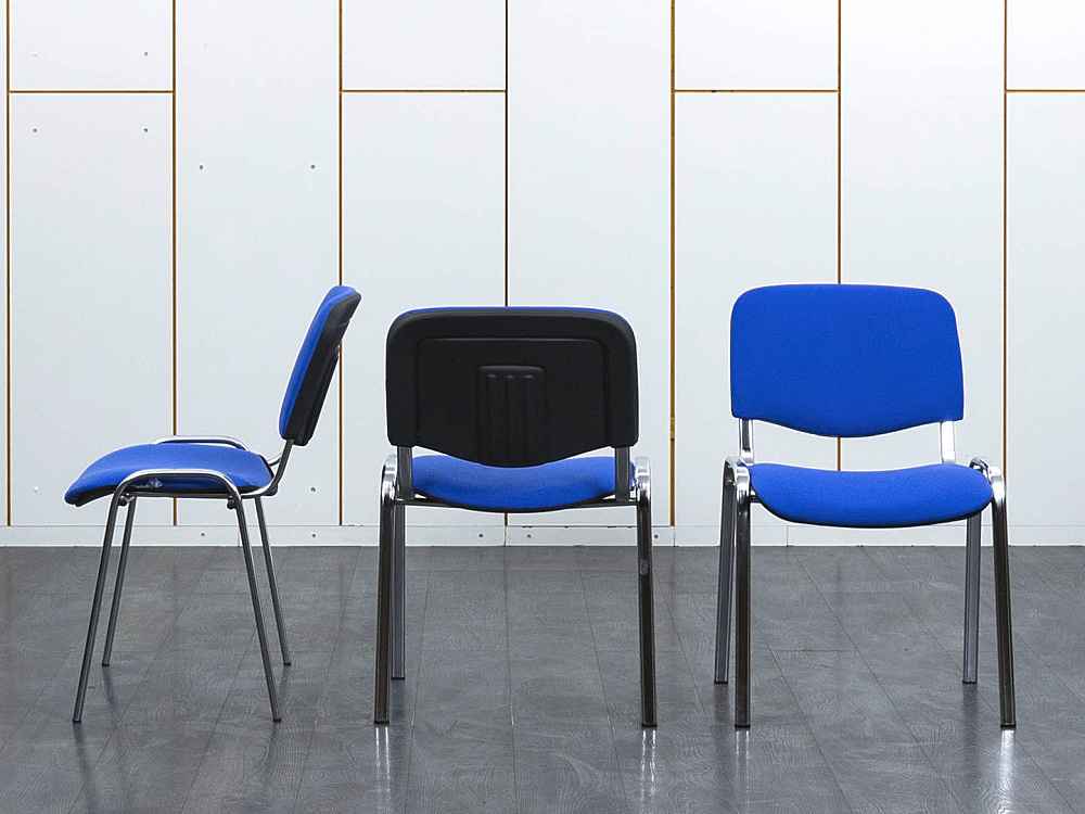 Офисный стул  Ткань/хром Синий ИЗО  (ИзоН(нтх))