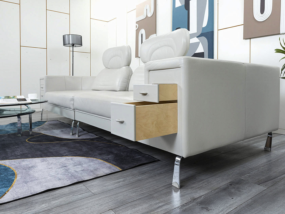 Офисный диван I4 Mariani Кожа Серый Limosine  (ДНКС-17094)