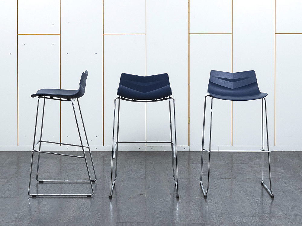 Барный стул LEAF-06 Пластик Синий   (УНТН-24091)